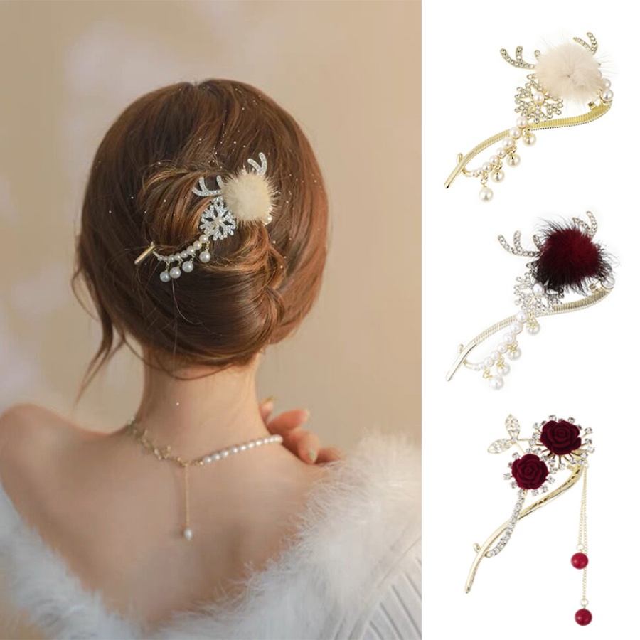 Kẹp Tóc Đính Ngọc Trai Thời Trang Hàn Quốc