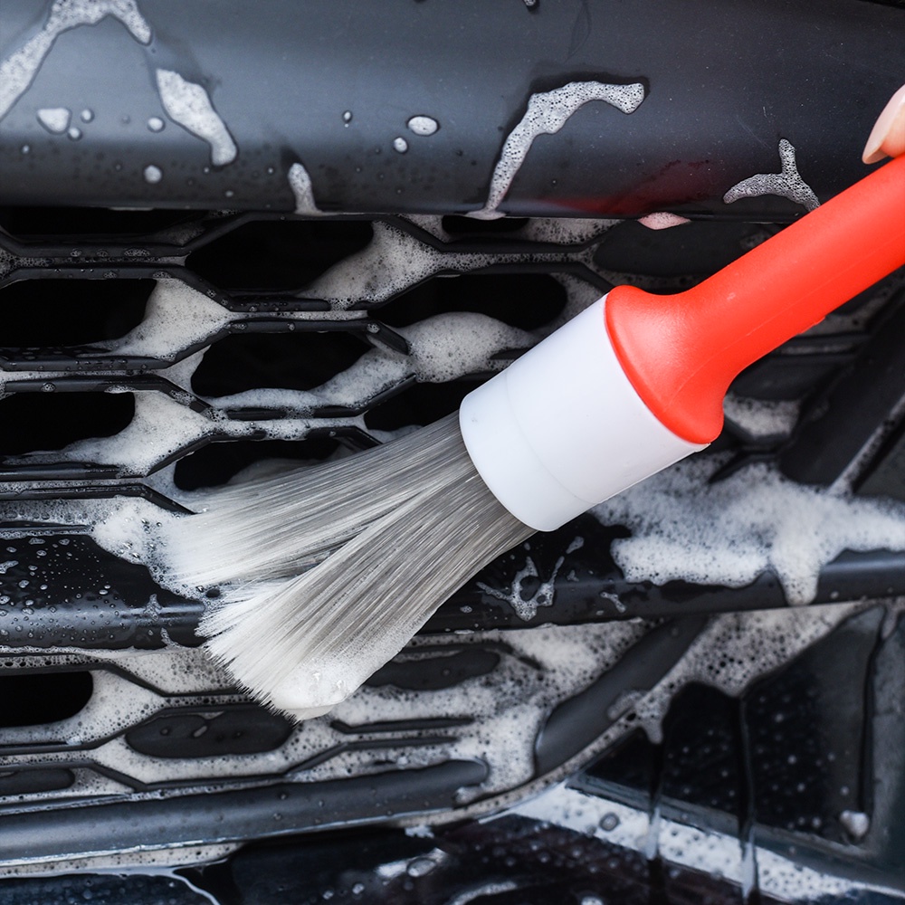 Bộ 5 Bàn Chải Vệ Sinh Xe Hơi Đầu Cứng Với Tay Cầm Dài Tiện Dụng