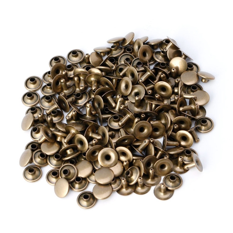 Set 100 Đinh Tán Kim Loại Hình Nón Da Dùng Để Sửa Chữa Đồ Thủ Công