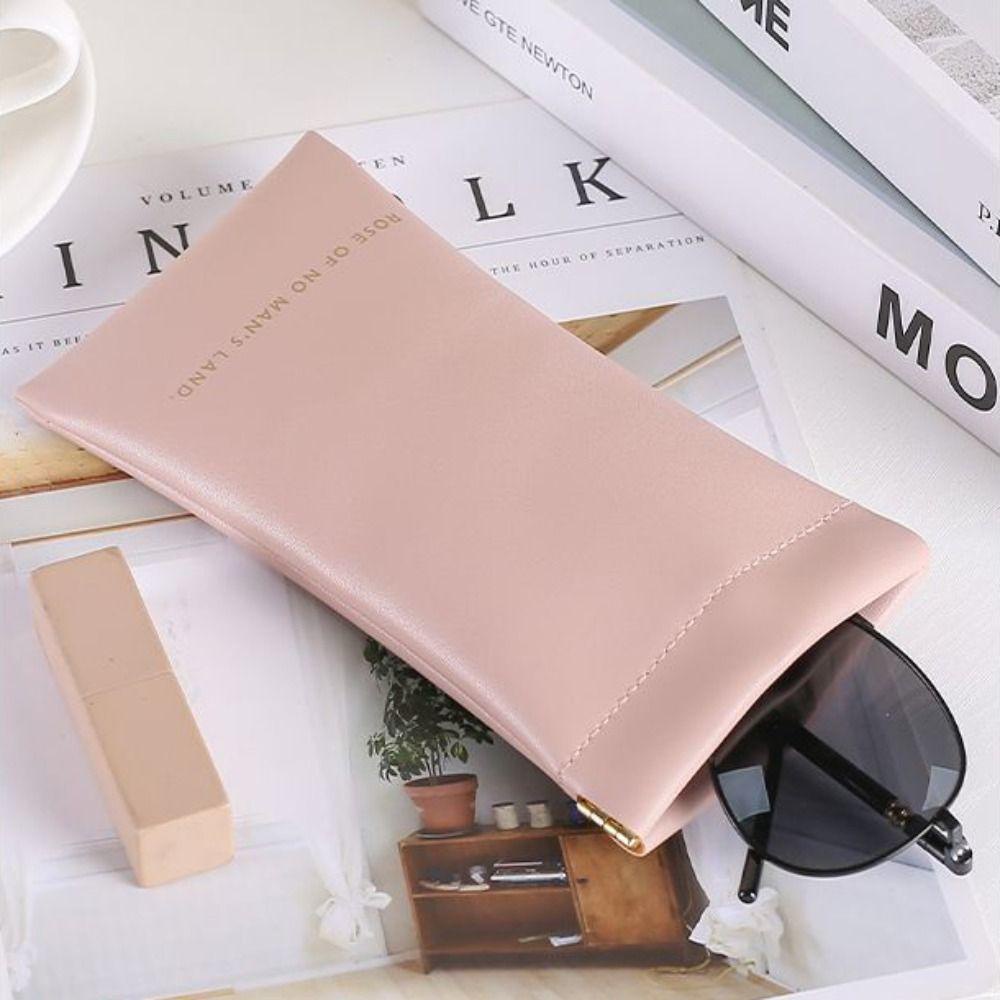 TWINKLE Hộp Đựng Mắt Kính Bằng Da PU Đơn Giản Chống Nước Cho Nữ Ốp