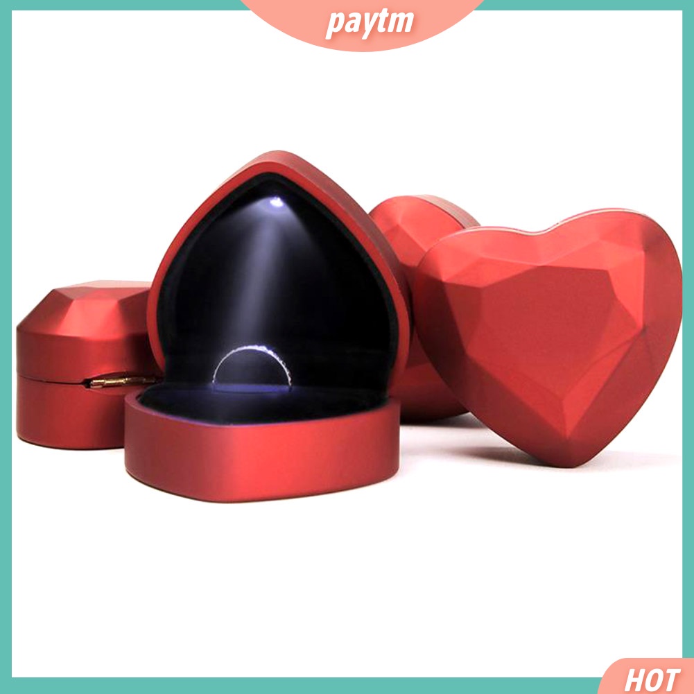 {PTM} Hộp đựng nhẫn cưới hình trái tim