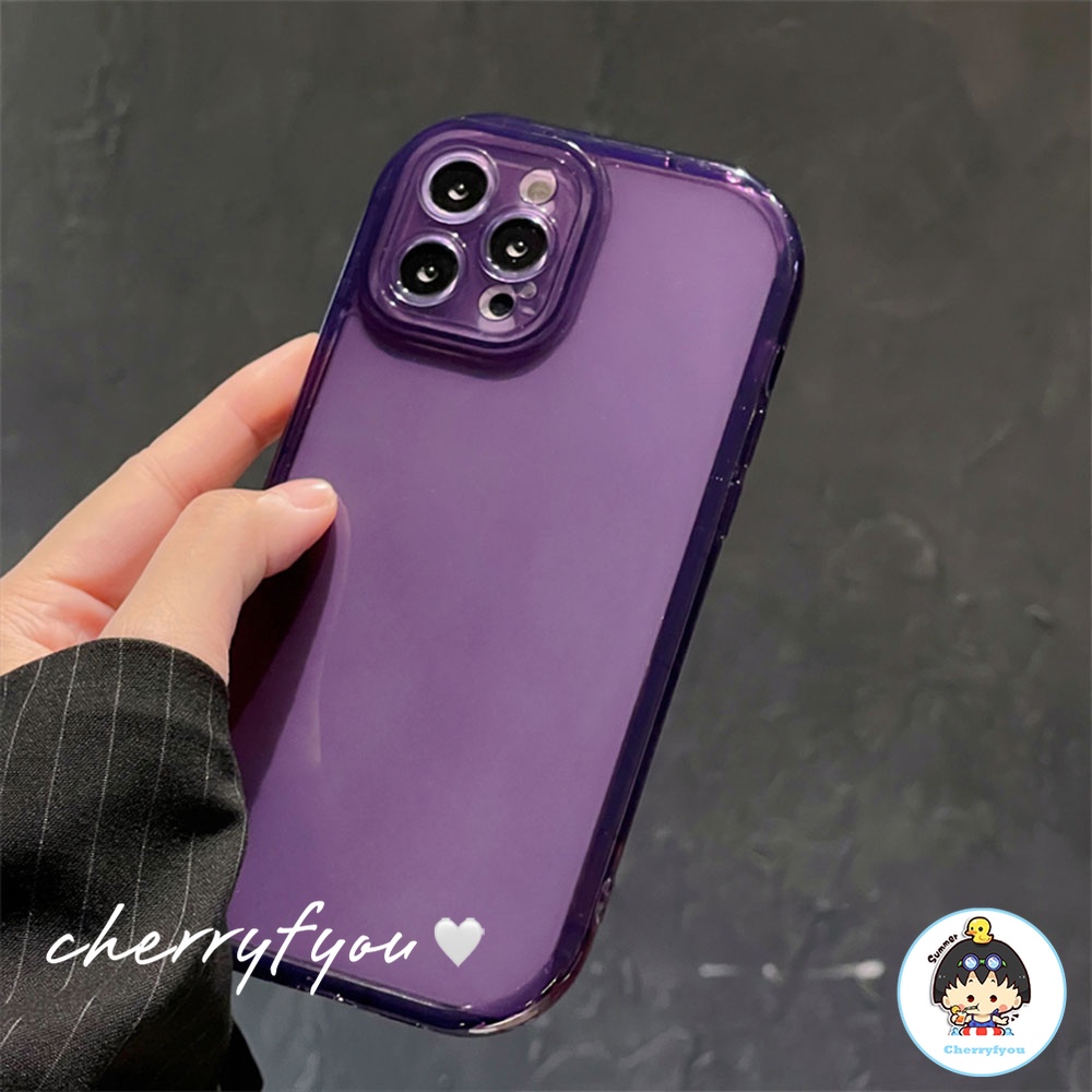 Ốp Điện Thoại TPU Mềm Trong Suốt Màu Trơn Chống Sốc Cho IPhone 14 13 12 11 Pro Max X XR 8 7 Plus