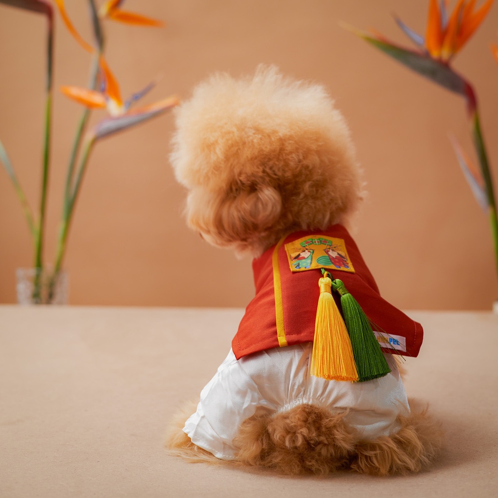 Áo Dài Tết Cho Chó Mèo Quần Áo Tết Cho Thú Cưng Thiết Kế Thời Trang Cao Cấp Hiha Pets.