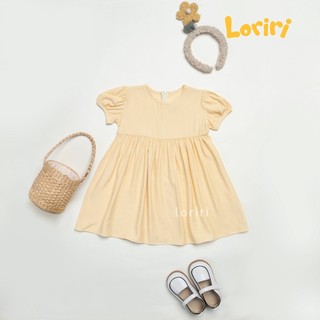 Váy cotton babydoll màu vàng loriri