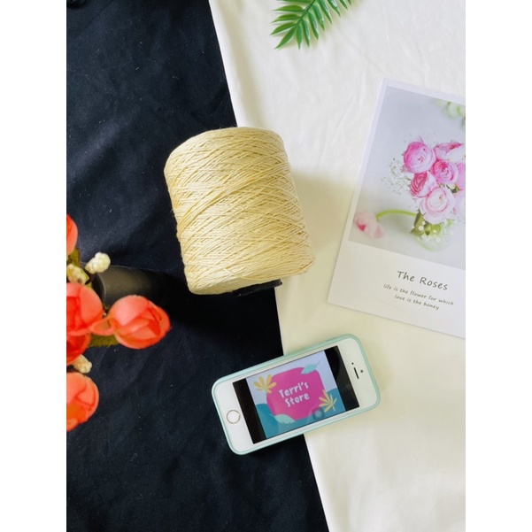 Sợi Bambo 100%  - Sợi chập và xe/se - Cỡ sợi ~ 0.8mm - Sợi mùa hè - Chuyên áo, váy, bikini, áo dài...