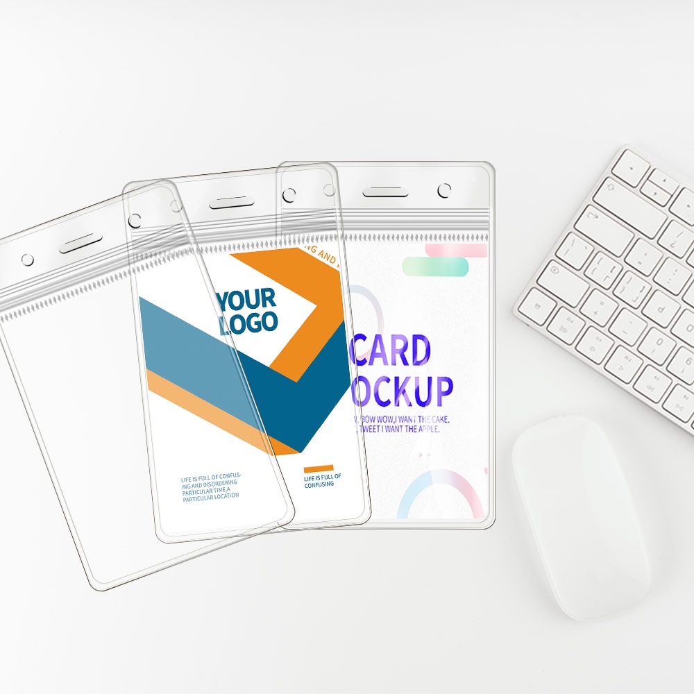 Set 1 / 10 Bao Đựng Thẻ ID Bằng PVC Trong Suốt Chống Thấm Nước Chống Mất