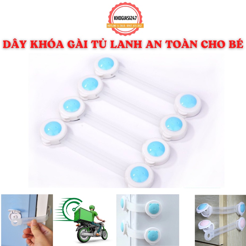 Khóa Tủ Lạnh Chặn Cửa Chống Kẹp Cao Cấp Khóa Ngăn Kéo