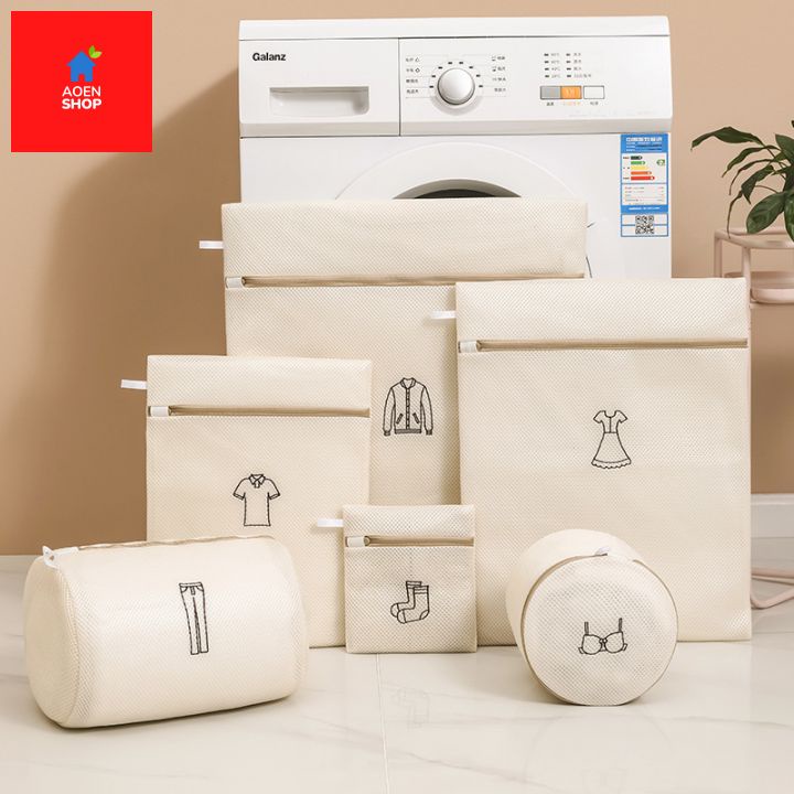 Túi giặt đồ máy giặt 3 lớp cao cấp, túi lưới giặt đồ quần áo đồ lót có thêu phân loại đồ giặt tiện lợi gia đình