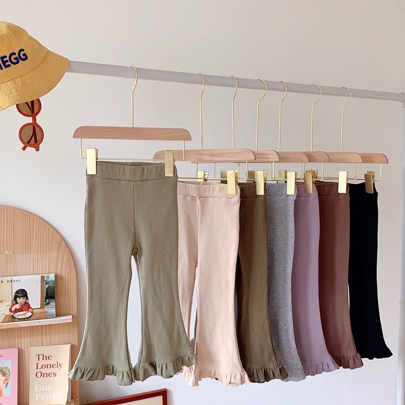 Quần Ống Loe siêu xinh cho bé chất Thun tăm lạnh co dãn thoải mái