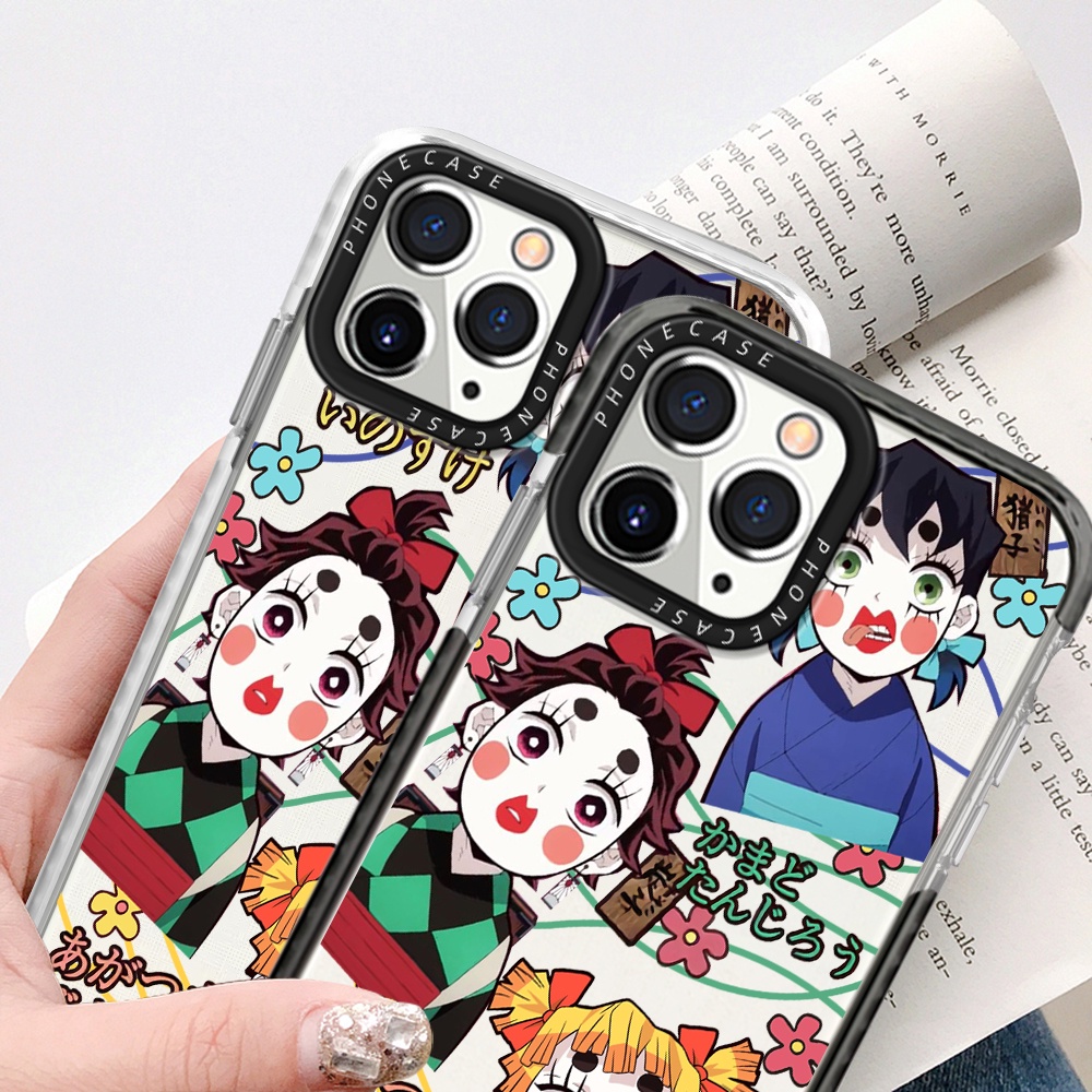 Ốp Điện Thoại Silicon Dày Mềm Hình Demon Slayer Nhiều Màu Cho iPhone 14 Pro Max 13Pro 12 11