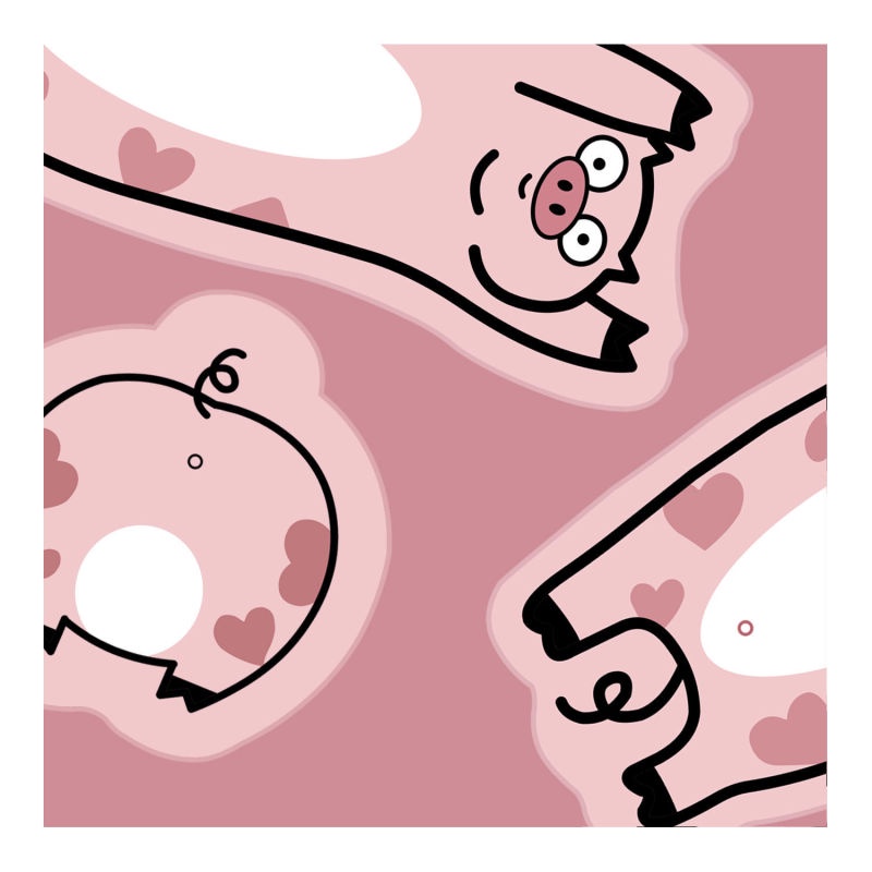 Thảm Lót Chuột Máy Tính Để Bàn Chống Trượt Hình Chú Heo Hoạt Hình Đáng Yêu