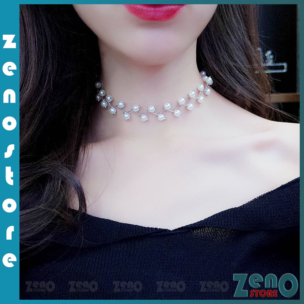 Dây chuyền hạt ngọc, chocker chuỗi ngọc phong cách Hàn Quốc dành cho nữ