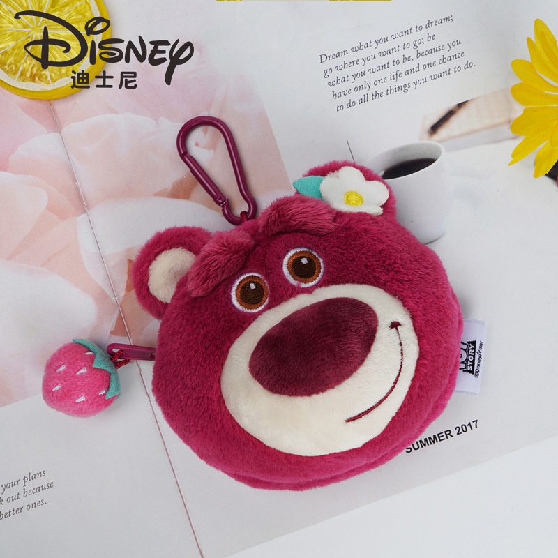 [ CHÍNH HÃNG - CÓ SẴN ] Ví đựng tiền - treo balo Gấu dâu Lotso nhỏ