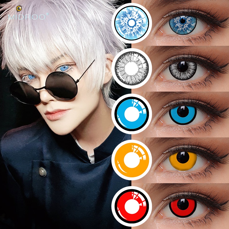 1 Cặp Kính Áp Tròng 0 Độ 14.5mm Hóa Trang Nhân Vật Jujutsu Kaisen