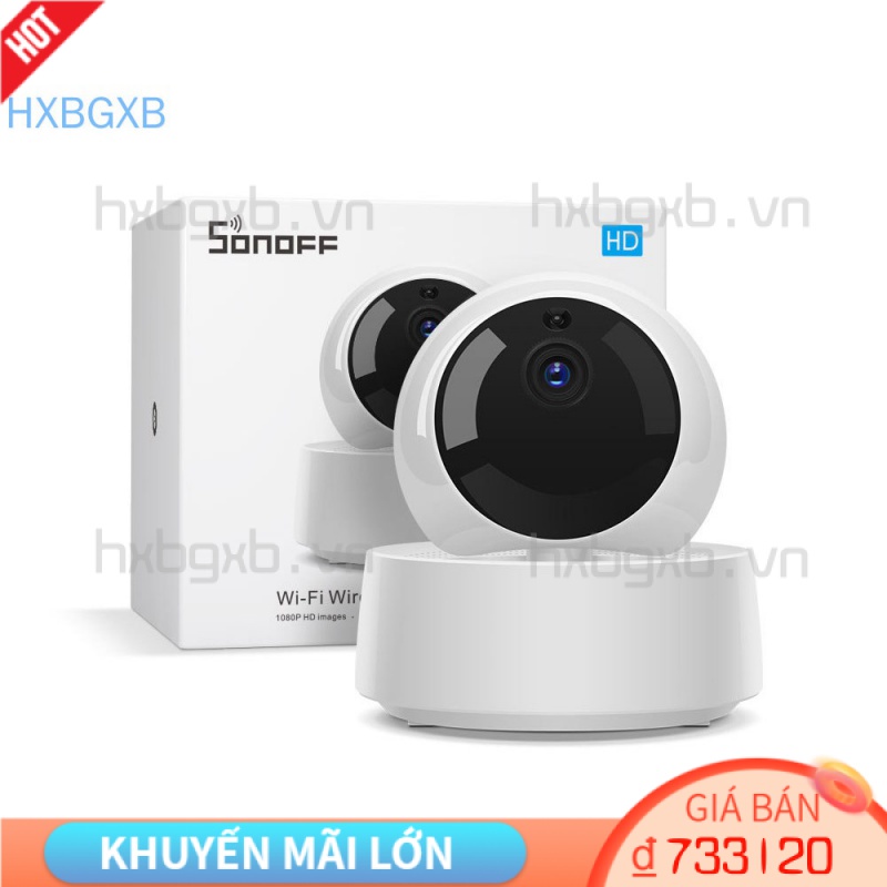 Camera An Ninh Sonoff Gk-200Mp2-B Wifi 1080p Hd 2.4g 2 Cổng Kết Nối Wifi