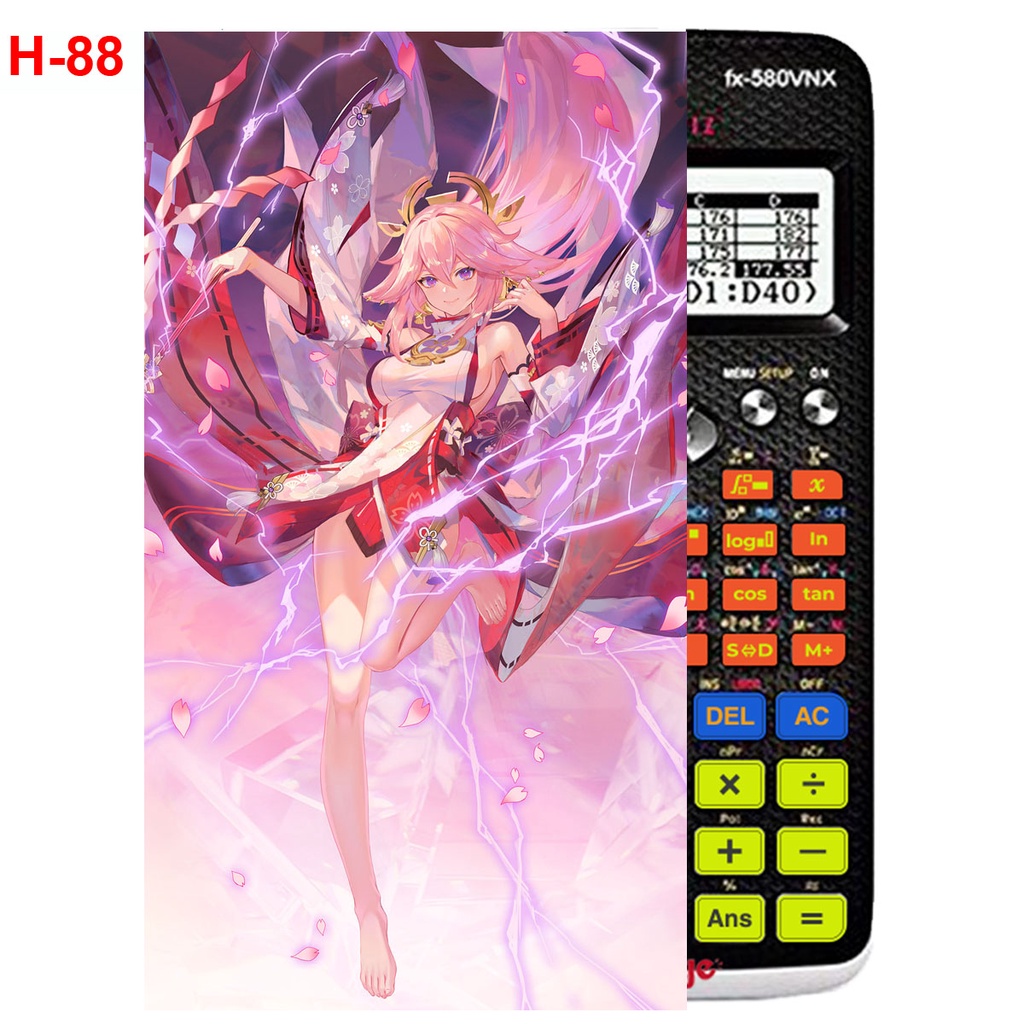 Decal Máy tính CASIO fx570, fx580, ...anime Gemshin Impact