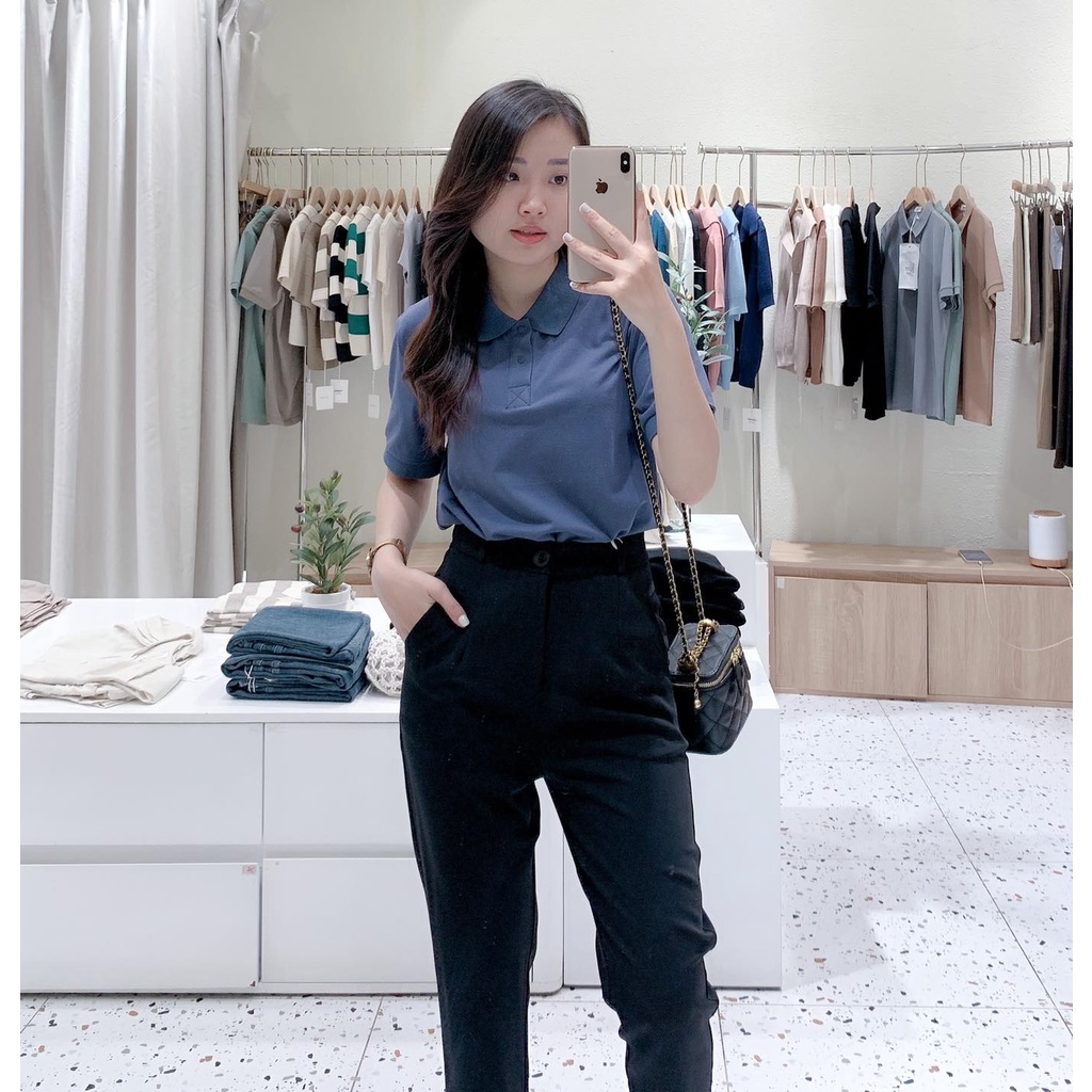 Áo polo công sở trơn - LINCLOSET Hàng mới