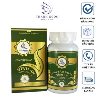 Tảo xoắn Vĩnh An hộp 100gr dạng bột - dùng cấy tảo đẹp da cho spa, thẩm mỹ viện