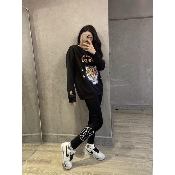 (ảnh thật) Áo tay dài nỉ m/ lb life. work Yankees BEE.NTRILL chuẩn 1:1