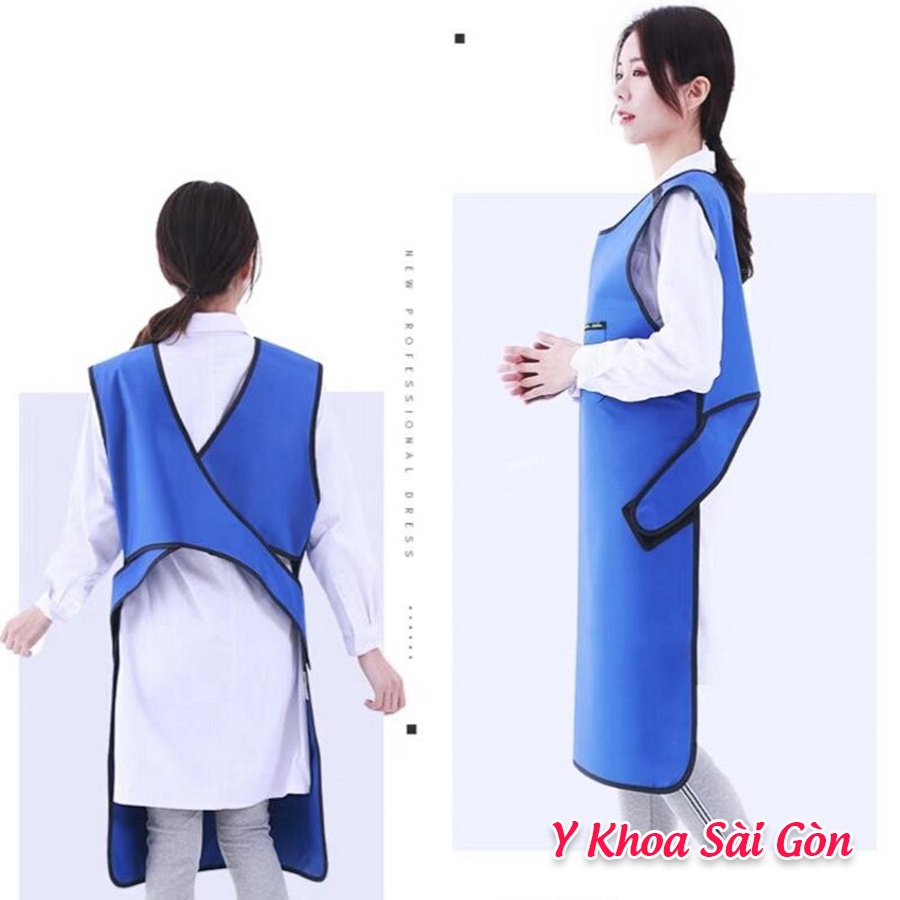 Áo Chì X Quang Không Cổ Dày 0,35mmPb - Mới 100% - Màu Xanh Dương - Có SHIP HỎA TỐC