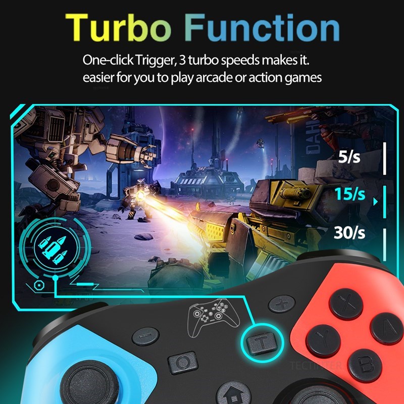 Tay Cầm Chơi Game Không Dây Kết Nối Bluetooth Cho Nintendo NS Switch Pro