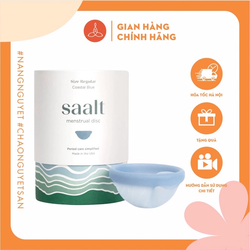 Đĩa nguyệt san Saalt Disc có 2 size Regular & Small, silicone y tế cao cấp, thương hiệu nổi tiếng từ Mỹ