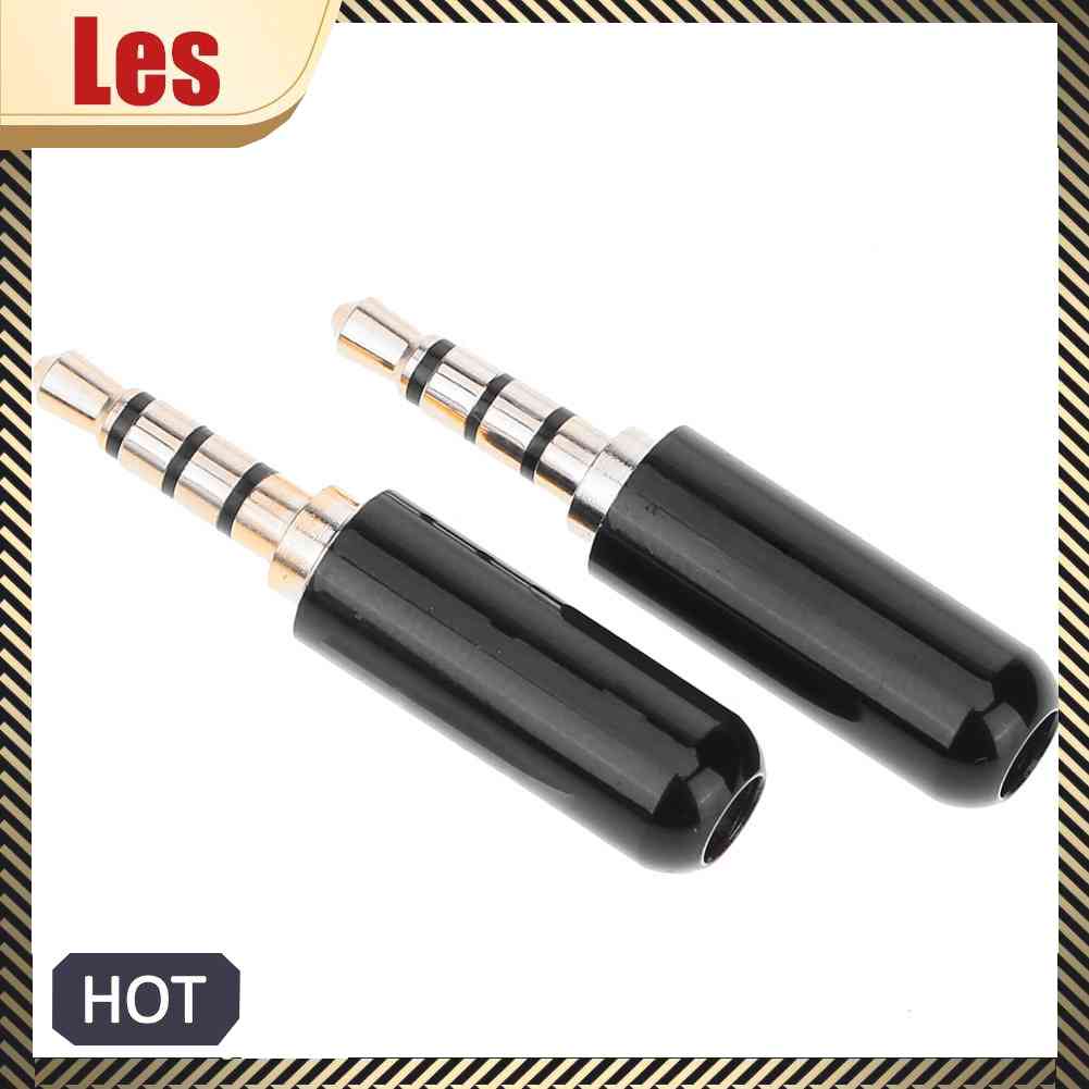 Set 2 Đầu Kết Nối Tai Nghe 3.5mm 1 / 8in TRRS 4 Cực