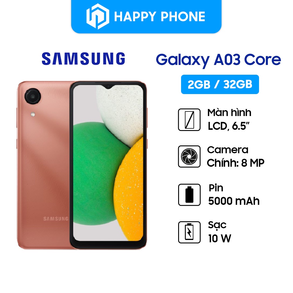 Điện Thoại Samsung Galaxy A03 Core - Hàng Chính Hãng, Mới 100%, Nguyên seal