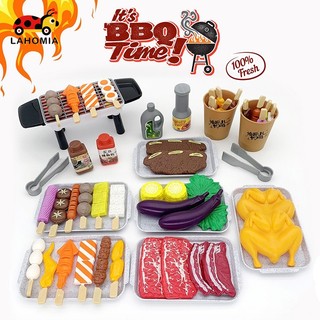 Bộ đồ chơi nướng thịt BBQ giả LAHOMIA hai tầng vui nhộn cho bé