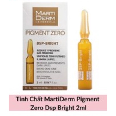 Ampoule Dưỡng Sáng Đều Màu Da, Giảm Đốm Sắc Tố MartiDerm Pigment Zero DSP Bright