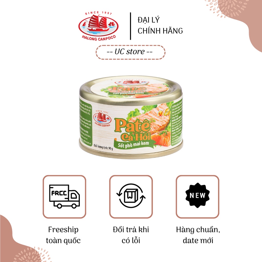 Pate cá hồi sốt phô mai kem Hạ Long 90G