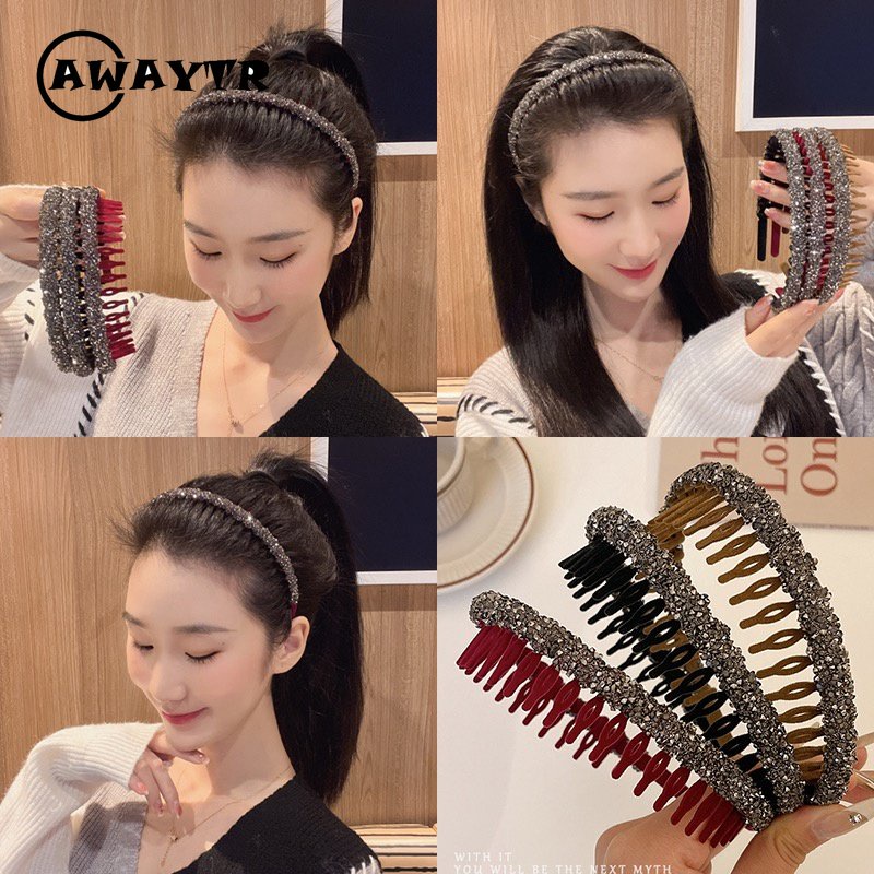 Băng Đô Đính Đá Kim Cương Giả Đơn Giản Thời Trang Hàn Quốc