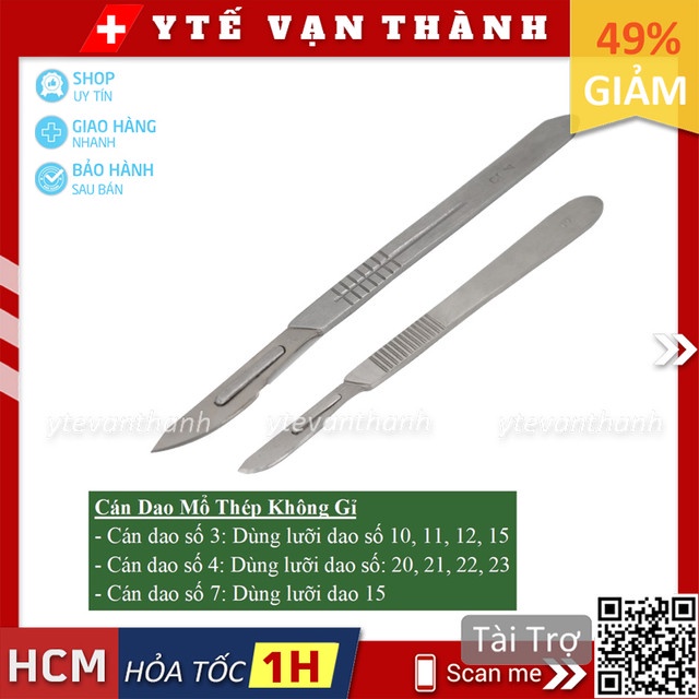 ✅ Cán Dao Mổ Thép Không Gỉ -VT0237