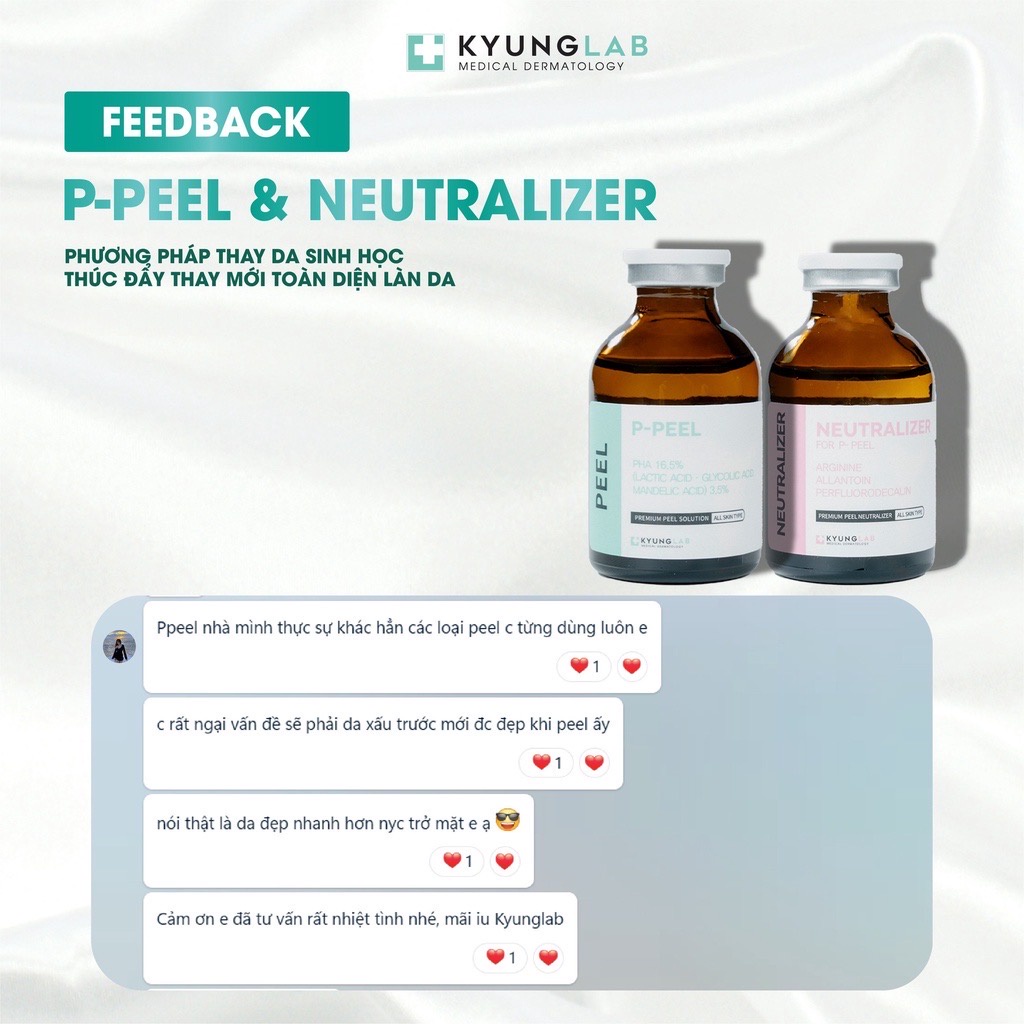 Peel da KyungLab P-Peel + Neutralizer thay da sinh học - tái sinh làn da không gây bong tróc da #7