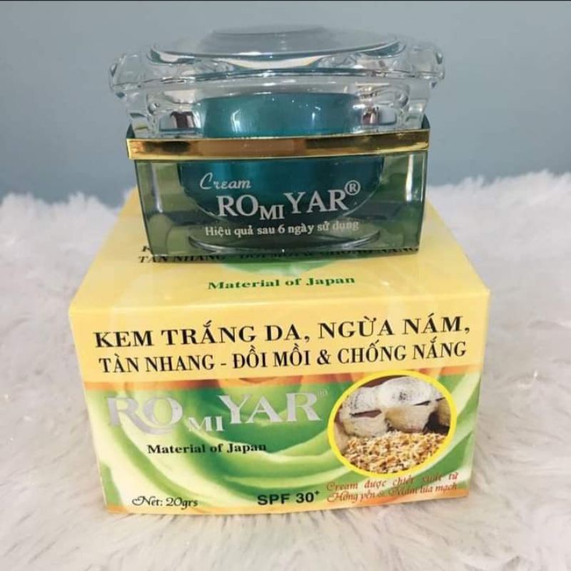 KEM CREAM ROMIYAR TRẮNG DA -NGỪA NÁM- TÀN NHANG -ĐỒI MỒI - CHỐNG NẮNG _20G