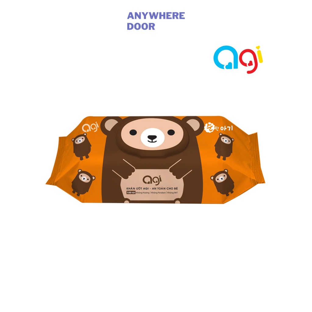 Khăn ướt Agi 100 tờ không hương