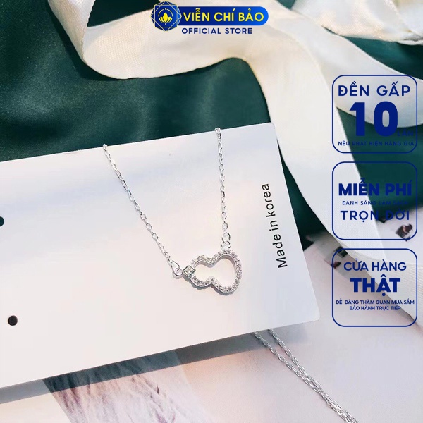 Dây chuyền hồ lô đính đá chất liệu bạc Thái 925 thời trang phụ kiện trang sức nữ Viễn Chí Bảo D000025