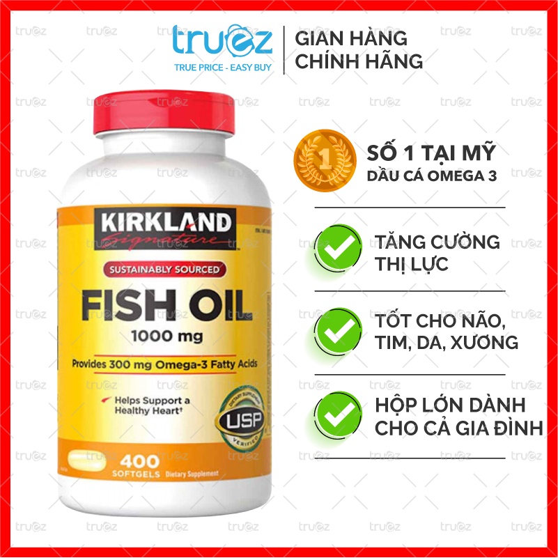 Viên uống dầu cá Fish Oil 1000mg [Chính Hãng]