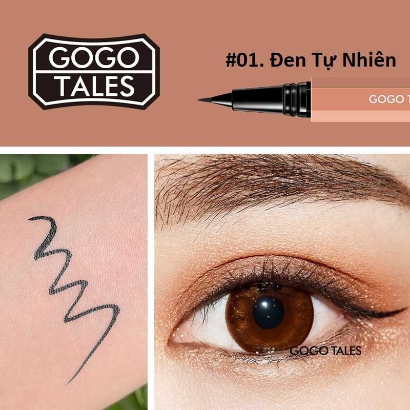 Bút kẻ mắt GOGO TALES Slender beckoning eyeliner 0.6ml siêu mảnh dạng lỏng lâu trôi