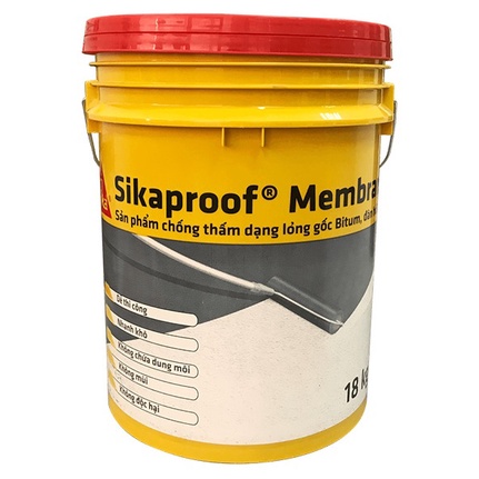 [Hỏa Tốc] Sikaproof Membrane 18kg – Màng lỏng chống thấm bitum polyme (Chống thấm nhựa đường) Sika