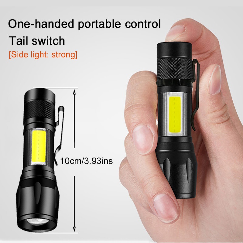Đèn pin LED mini HDOORLINK chống thấm nước có thể sạc lại tiện dụng