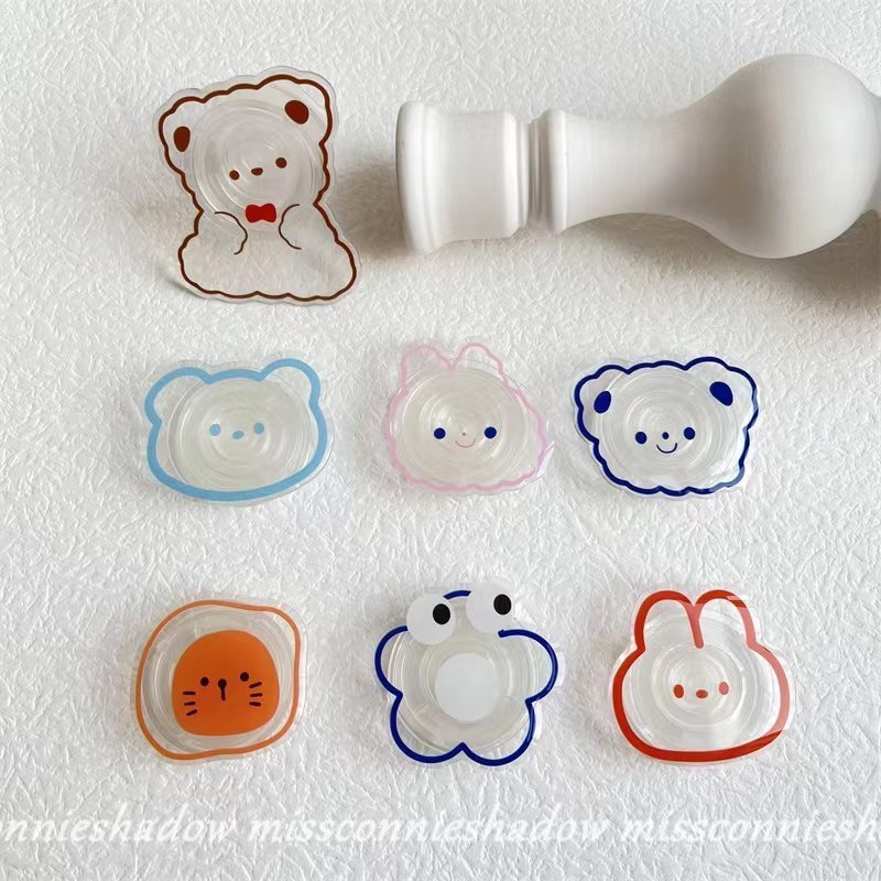 Giá đỡ điện thoại MissConnie mềm mại co giãn trong suốt hình gấu / thỏ dễ thương