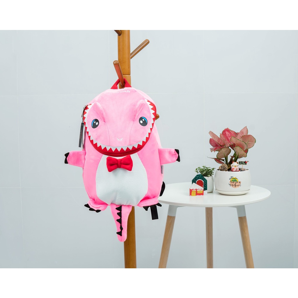 Balo cá sấu vải nhung 2 lớp cỡ lớn nhiều màu siêu cute
