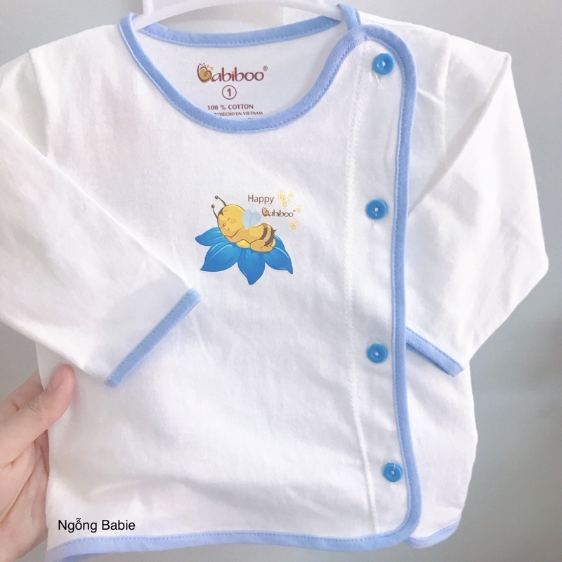 ÁO SƠ SINH DÀI TAY CÚC LỆCH - 100% VẢI COTTON CAO CẤP