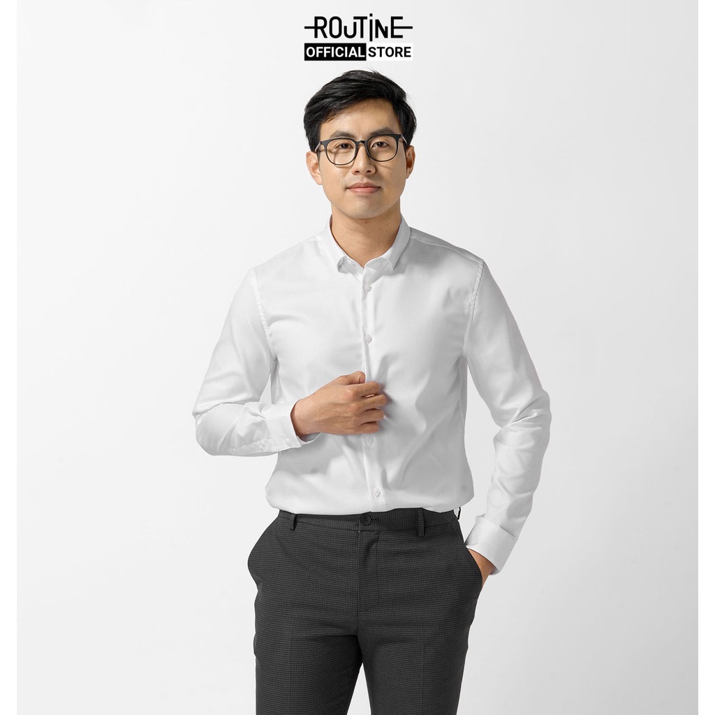 Áo Sơ Mi Nam Tay Dài Cổ Spread Form Fitted - Routine 10F20SHL046