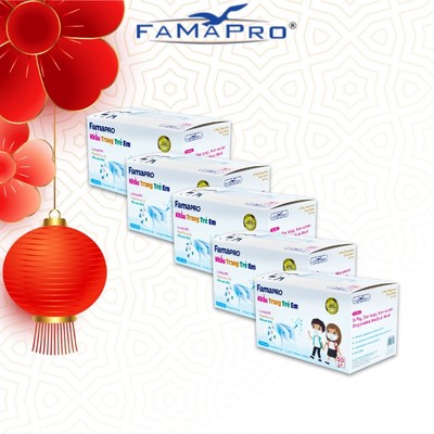 [COMBO 5 HỘP] MAX KIDS Khẩu trang y tế trẻ em 3 lớp Famapro hộp 50 cái( bé 18 -30kg)