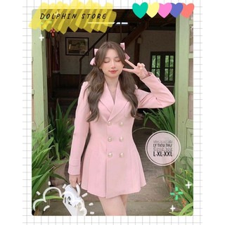 BIGSIZE Đầm tiểu thư bigsize - đầm hồng bigsize - đầm cổ vest bigsize