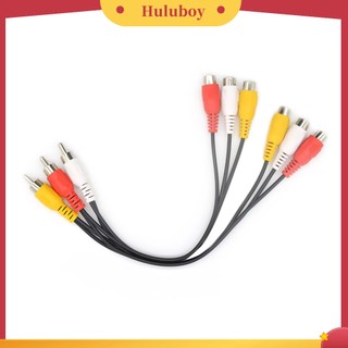 Huluboy| Dây cáp AV DVD chia nhánh 3 đầu cắm RCA sang 6 lỗ cắm RCA chuyên dụng