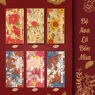 Bao lì xì tết 2023 [ Combo 50 bao ] lì xì tết, lì xì hoa lá 2023 tết Quý Mão đẹp giá rẻ được chọn mẫu