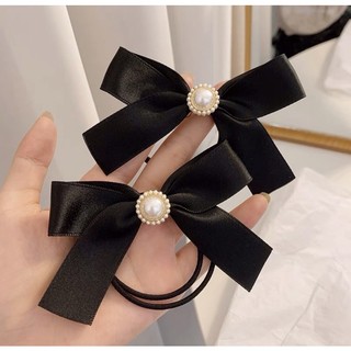 Cột tóc dây buộc tóc nơ lụa ruy băng đính center